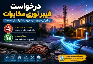 درخواست فیبر نوری مخابرات